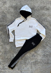 Chandal EMPORIO ARMANI negro y blanco con capucha